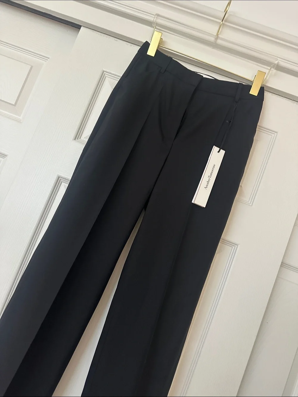 Another tomorrow Slight Flare Trouser in Black Size 36